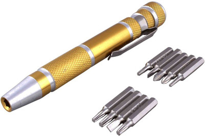 

Asraw 9 In 1 Pen Screwdriver Impact Screwdriver Set, Gold