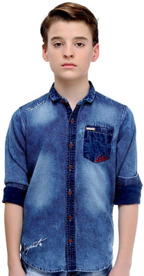 

MashUp Boy's Striped Party Blue Shirt