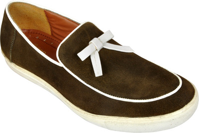 

Allen Cooper Felix Loafers For Men(Olive, Choco brown