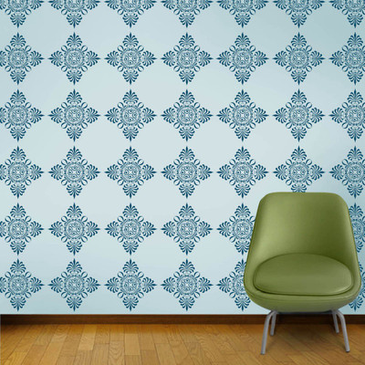 

Arhat Stencils DAMASK ASR-E148 GLOSSY PVC (Wall Décor & Art) Stencil(Pack of 1, DAMASK)