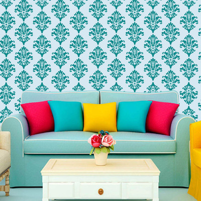 

Arhat Stencils DAMASK ASR-E187 GLOSSY PVC (Wall Décor & Art) Stencil(Pack of 1, DAMASK)