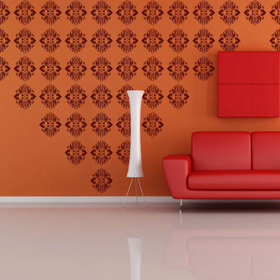 

Arhat Stencils DAMASK ASR-E156 GLOSSY PVC (Wall Décor & Art) Stencil(Pack of 1, DAMASK)
