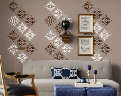 

Arhat Stencils ETHNIC ASR-E165 GLOSSY PVC (Wall Décor & Art) Stencil(Pack of 1, ETHNIC)