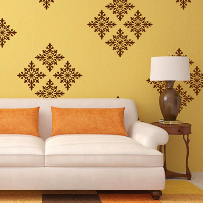

Arhat Stencils DAMASK ASR-E155 GLOSSY PVC (Wall Décor & Art) Stencil(Pack of 1, DAMASK)