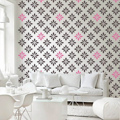 

Arhat Stencils FLORAL ASR-E169 GLOSSY PVC (Wall Décor & Art) Stencil(Pack of 1, FLORAL)