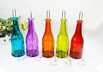 

Funcart Bottle Shape Tea Light Candle Holder Decoration Lamp Diwali Festival hanging Lantern Table Lamp(11 cm, Multicolor)