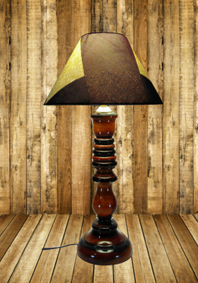 

Woodly Check Design Table Lamp(45 cm, Brown)