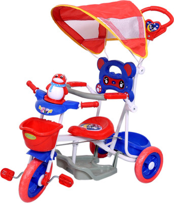 BabyGo BabyGo Musical Penguin Kids Tricycle with Shade & Parental Control Red-Blue babygo_526 Tricycle(Blue, Red)