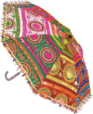 

Lal Haveli Embroidery Design Cotton School Kids Sun Umbrella(Multicolor)