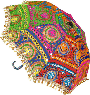 

Lal Haveli Home Party Decoration Cotton Girls Sun Umbrella(Multicolor)