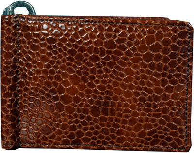 

IRIS Designs Men Tan Artificial Leather Money Clip(6 Card Slots)
