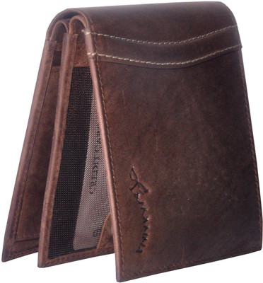 

Tamanna Men Brown Genuine Leather Wallet(6 Card Slots), Hunter brown