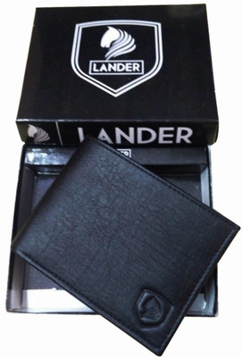 

LANDER Men Black Artificial Leather Wallet(4 Card Slots)