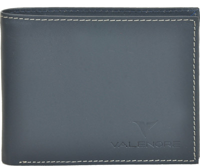 

VALENORE Men Blue Genuine Leather Wallet(6 Card Slots), Navy blue