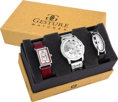 Gesture Graceful Combo Of 3 Watches Elegant Analog Watch  - For Women   Watches  (Gesture)
