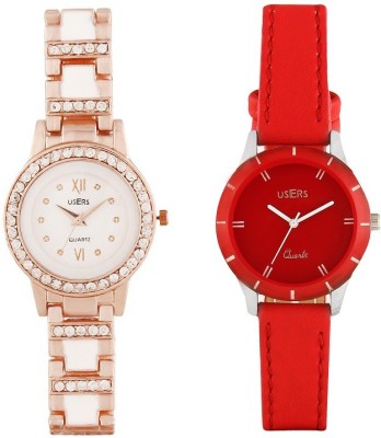 Users Red & White DSS Street Fashion0027-Duo Analog Watch  - For Women   Watches  (Users)
