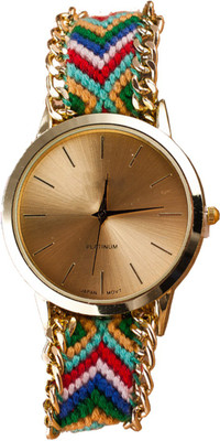 

SPINOZA fabric multicoloured fancy and attractive belt geneva 06S17 Watch - For Girls