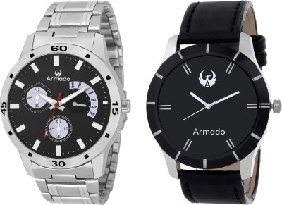 Armado AR-BLK-7193 combo of 2 Modern corporate analog watches Analog Watch  - For Men   Watches  (Armado)