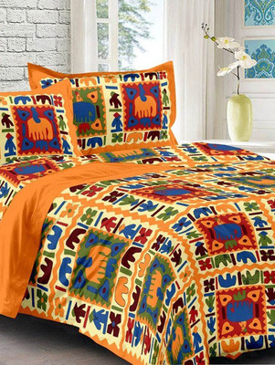 

Suraaj Fashion 300 TC Cotton Double King Floral Bedsheet(Pack of 1, Multicolor)
