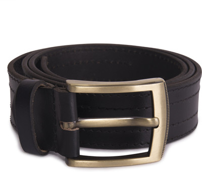 

PRINCE ENTERPRISES Men Black Genuine Leather Belt