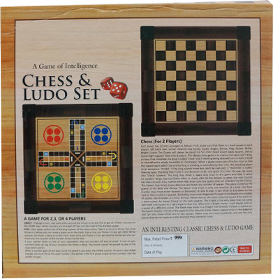 

Crack4Deal 2 in 1 Wooden Chess Cum Ludo Board Game