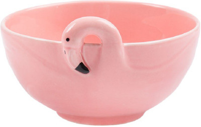 

Chumbak Pink Flamingo Ceramic Bowl(Pink, Pack of 1)