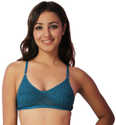 

Ortan Girl's Full Coverage Non Padded Bra(Light Blue, Firozi
