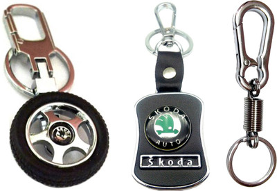 

City Choice New Combo of Skoda Hook Locking Key Chain(Multicolor)
