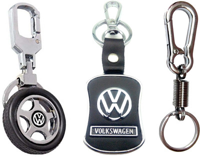 

City Choice New Combo of Volkswagen Hook Locking Key Chain(Black, Silver)