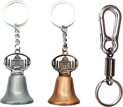 

City Choice Combo of 2 Bells & Spring Hook Locking Key Chain(Multicolor)