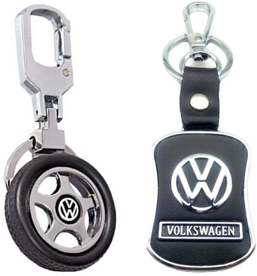

City Choice New Combo of Volkswagen Wheel Hook Locking Key Chain(Black, Silver)