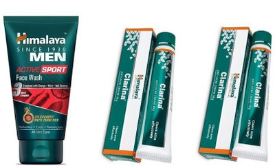 

Himalaya MEN ACTIVE SPORT Face Wash with 2 clarina cream(Set of)