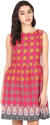 HARPA Women Fit and Flare Pink Dress