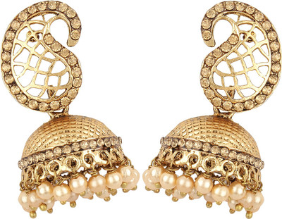 JEWELS GURU diva style Cubic Zirconia Alloy Jhumki Earring