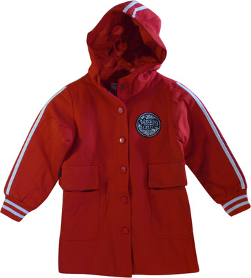 

JILL Full Sleeve Solid Boys & Girls Jacket, Red