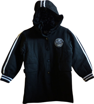 

JILL Full Sleeve Solid Boys & Girls Jacket, Black
