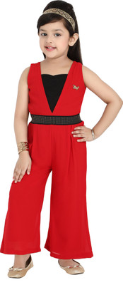 

Hunny Bunny Solid Girls Jumpsuit, Red