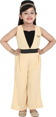 

Hunny Bunny Solid Girls Jumpsuit, Biege