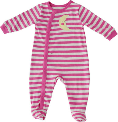 

Indirang Romper For Girls Striped Cotton(Pink, Pack of 1