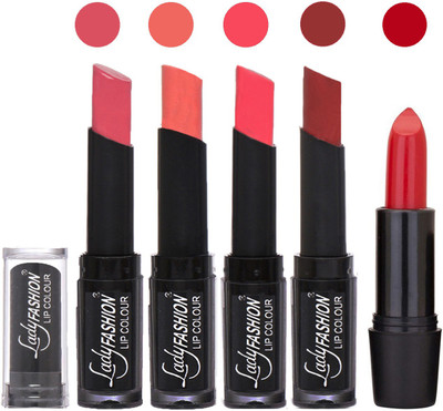 

Lady Fashion Lipstick Beauty Makeup Women Professional Lip Colors with Rythm Set of 5 Pcs 2004201702(Mauve, Peach, Pink, Maroon)
