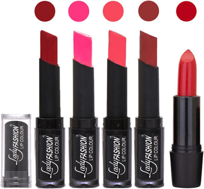 

Lady Fashion Lipstick Beauty Makeup Women Professional Lip Colors with Rythm Lipstik Set of 5 Pcs 2004201706(Red, Dark Pink, Pink, Maroon)