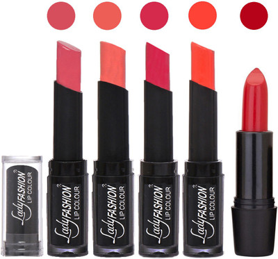 

Lady Fashion Lipstick Beauty Makeup Women Professional Lip Colors with Rythm Set of 5 Pcs 2004201701(Mauve, Peach, Dark Magenta, Hot Orange)