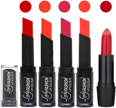 

Lady Fashion Brand New Imported Creme Matte Long Lasting Lipstick with Rythm Set of 5 Beautiful Colors 20042017010(Tametto Red, Brick Orange, Dark Magenta, Hot Orange)