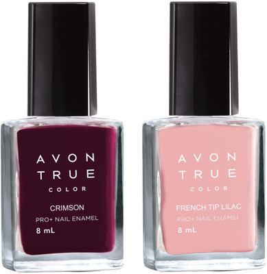 

Avon Anew True Color Nail Wear Pro+ Nail Enamel (set of 2) crimson - french(Pack of 2)