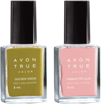 

Avon Anew True Color Nail Wear Pro+ Nail Enamel (set of 2) golden - french(Pack of 2)