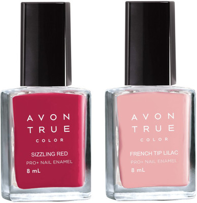 

Avon Anew True Color Nail Wear Pro+ Nail Enamel (set of 2) sizzling red - french(Pack of 2)