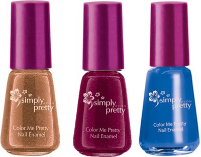 Avon Color Me Pretty Nail Enamel (set of 3) coffee bean-maroon magic -navy blue