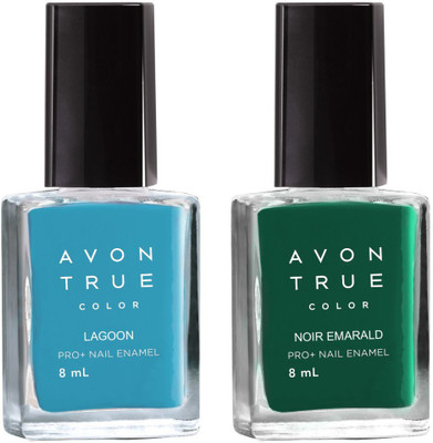 

Avon Anew True Color Nail Wear Pro+ Nail Enamel (set of 2) lagoon - noir(Pack of 2)