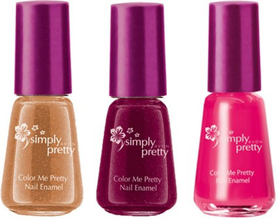 

Avon Color Me Pretty Nail Enamel (set of 3) roses-maroon magic-pink crush