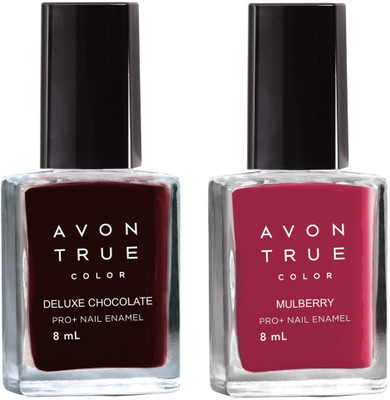 

Avon Anew True Color Nail Wear Pro+ Nail Enamel (set of 2) delux chocolate - mulberry(Pack of 2)